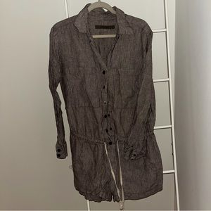 Enza Costa Striped linen romper